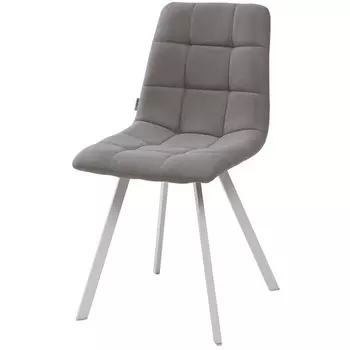 Стул UF860-08B серый, ткань / белый каркас M-City Chilli UDC8025UF86008BWH