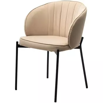 Стул ДЕНИ, цвет 05 Бежевый, велюр / черный каркас M-City 464M05080