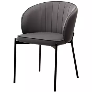 Стул ДЕНИ, цвет Антрацитовый, велюр / черный каркас M-City 464M05081