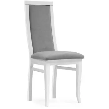 Деревянный стул Woodville Давиано серый велюр / белый 515977