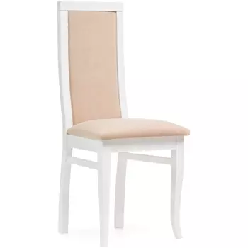 Деревянный стул Woodville Давиано бежевый велюр / белый 515978