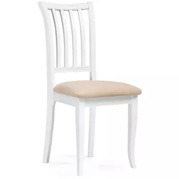 Деревянный стул Woodville Фрезино бежевый велюр / белый 515973
