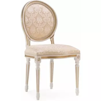 Стул деревянный Woodville Данте молочный / золотая патина арт.615202