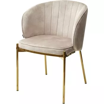 Стул DIANA VBP-207 античный бежевый, велюр / золотой каркас М-City M-City