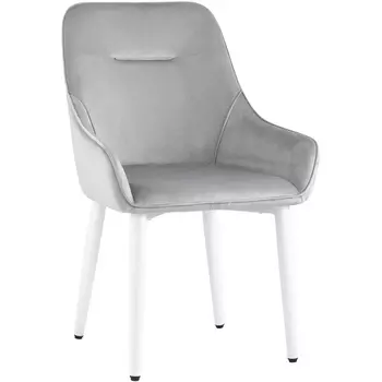 Стул Stool Group Диана велюр серый ножки белые УТ000031291