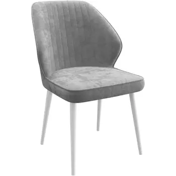 Стул DikLine 222PRO B22 GREY, ножки белые 00-00070723 Dikline