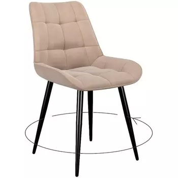 Стул DikLine 226 поворотный B03 BEIGE, ножки черные 00-00072872 Dikline