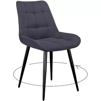 Стул DikLine 226 поворотный B28 ANTRACITE, ножки черные 00-00072875 Dikline