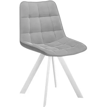 Стул DikLine 229 поворотный, B22 GREY, ножки белые Dikline