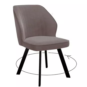 Стул DikLine 232 поворотный B5 LATTE, ножки черные Dikline