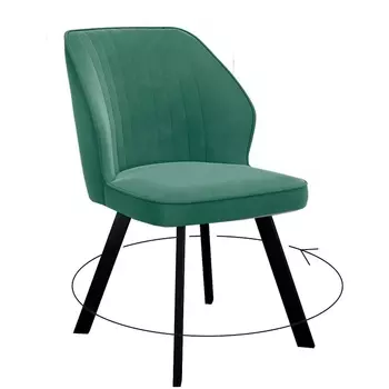 Стул DikLine 232 поворотный Z39 авокадо, ножки черные Dikline