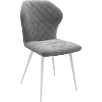 Стул DikLine 239PRO B22 GREY, ножки белые 00-00070719 Dikline