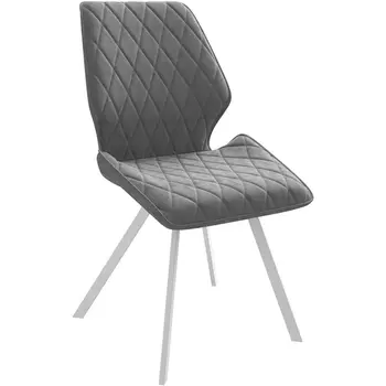 Стул DikLine 242PRO B22 GREY, ножки белые 00-00070729 Dikline