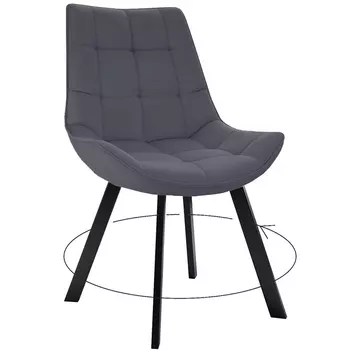 Стул DikLine 263 поворотный, B28 ANTRACITE, ножки черные Dikline