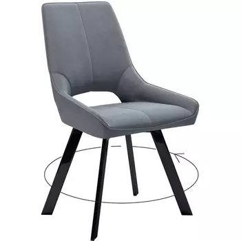 Стул DikLine 268 Z28 серый, ножки черные Dikline