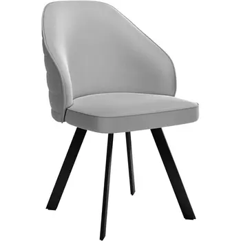 Стул DikLine 276 поворотный E28 светло-серый, ножки черные 00-00071761 Dikline