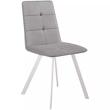 Стул DikLine 280 B22 GREY, ножки белые Dikline