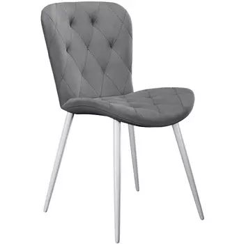 Стул DikLine 303 B22 GREY ,ножки белые Dikline