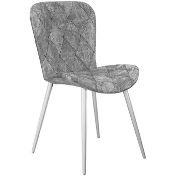 Стул DikLine 303 M13 светло-серый, ножки белые арт.00-00073893 Dikline