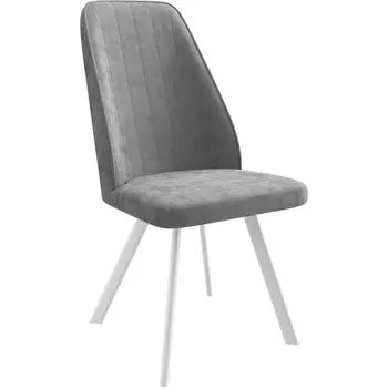 Стул DikLine 326PRO B22 GREY, ножки белые 00-00070740 Dikline