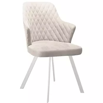 Стул DikLine 345 C103 крем, ножки белые арт.00-00076163 Dikline