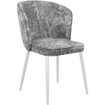 Стул DikLine 347 M13 светло-серый, ножки белые арт.00-00073759 Dikline