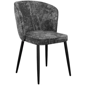 Стул DikLine 347 микровелюр M14 серый, ножки черные Dikline