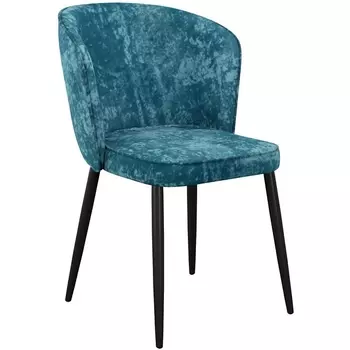 Стул DikLine 347 микровелюр M19 бирюза, ножки черные Dikline