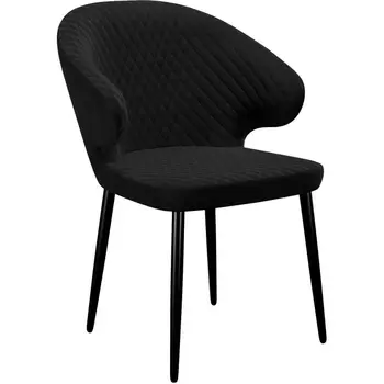 Стул DikLine 355 микровелюр К21 черный, ножки черные Dikline