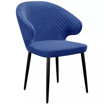 Стул DikLine 355 микровелюр Z20 синий, ножки черные Dikline