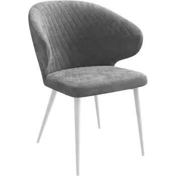 Стул DikLine 355PRO B22 GREY, ножки белые 00-00070745 Dikline