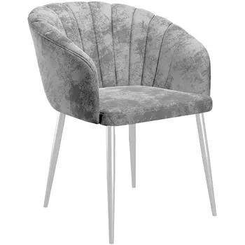 Стул DikLine 441 M13 светло-серый, ножки белые арт.00-00073881 Dikline