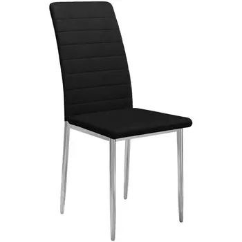 Стул DikLine ТЕКС каркас хром/ к/з Pegaso черный 00-00069583 Dikline