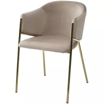 Стул DILL BLUVEL-40 BEIGE, велюр/ золотой каркас (M-City)