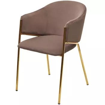 Стул DILL MOMO-05 тауп, велюр "беспальчиковый"/ золотой каркас М-City 629M05376 M-City