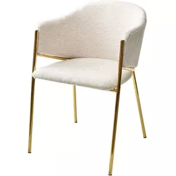 Стул DILL TRF-11 светло-бежевый, ткань/ золотой каркас М-City M-City