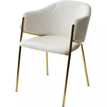 Стул DILL WZ2042-18 белая галька, фактурный велюр / золотой каркас (M-City)
