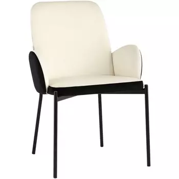 Стул Дивора велюр молочный с черной спинкой (Stool Group)