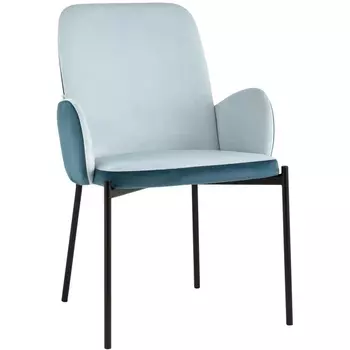 Стул Дивора велюр светло-голубой с синей спинкой Stool Group УТ000035487