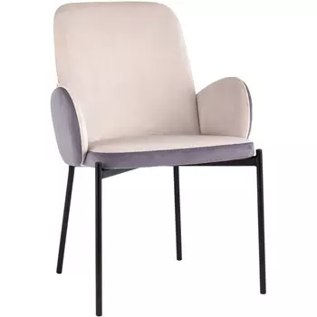 Стул Дивора велюр светло-розовый с пыльно-сиреневой спинкой Stool Group УТ000035489