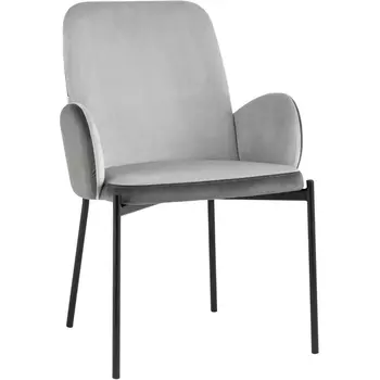 Стул Дивора велюр светло-серый с темно-серой спинкой Stool Group УТ000035486