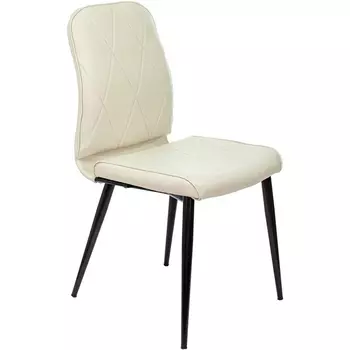 Стул для кухни KF-3 эко.кожа слоновая кость Orion-10 металл черный на ножках (KF-3/OR-10) Бюрократ KF-3/OR-10