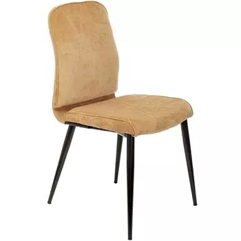 Стул для кухни KF-3 горчичный металл черный на ножках (KF-3/VELV73) Бюрократ KF-3/VELV73