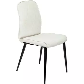 Стул для кухни KF-3 молочный металл черный на ножках (KF-3/VELV20) Бюрократ KF-3/VELV20