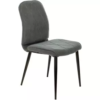 Стул для кухни KF-3 серый металл черный на ножках (KF-3/ALFA44) Бюрократ KF-3/ALFA44