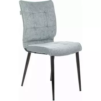 Стул для кухни KF-4 серо-голубой металл черный на ножках (KF-4/LT28) Бюрократ KF-4/LT28