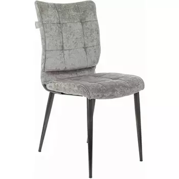 Стул для кухни KF-4 серый металл черный на ножках (KF-4/LT19) Бюрократ KF-4/LT19