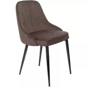 Стул для кухни KF-5 коричневый металл черный на ножках (KF-5/LT10) Бюрократ KF-5/LT10