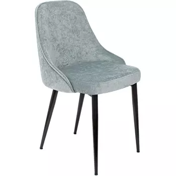 Стул для кухни KF-5 серо-голубой металл черный на ножках (KF-5/LT28) Бюрократ KF-5/LT28