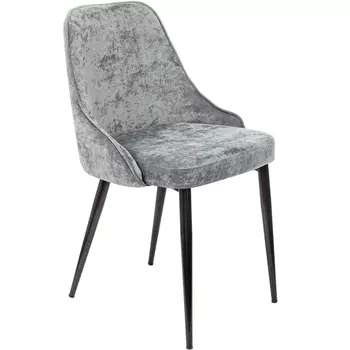 Стул для кухни KF-5 серый металл черный на ножках (KF-5/LT19) Бюрократ KF-5/LT19